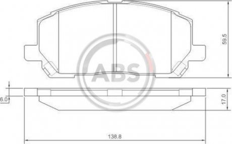 Колодки тормозные Lexus ES300,Toyota Avensis,Camry,Carina A.B.S. A.B.S. 37260 (фото 1)