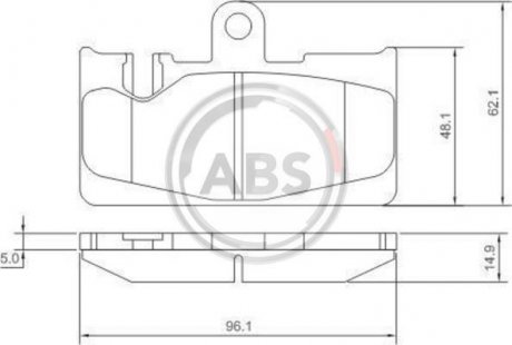 Колодки тормозные зад. Lexus LS FE 430 A.B.S. A.B.S. 37264