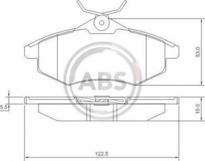 Колодки перед. Citroen C2 C3 1.1 8V (LUC) A.B.S. A.B.S. 37307