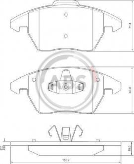 Комплект тормозных колодок, дисковый тормоз A.B.S. A.B.S. 37429