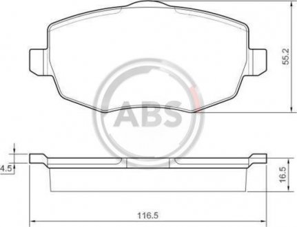 Комплект тормозных колодок, дисковый тормоз A.B.S. A.B.S. 37444 (фото 1)