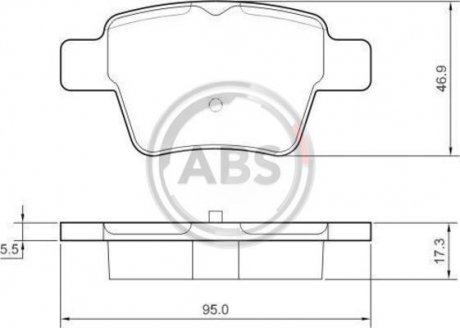 Тормозные колодки зад. Peugeot 207/307/Citroen C4 06- (Bosch) A.B.S. 37475