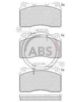 Тормозные колодки, дисковый тормоз (набор) A.B.S. A.B.S. 37486