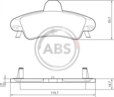 Гальмівні колодки, дискове гальмо (набір) A.B.S. A.B.S. 37497