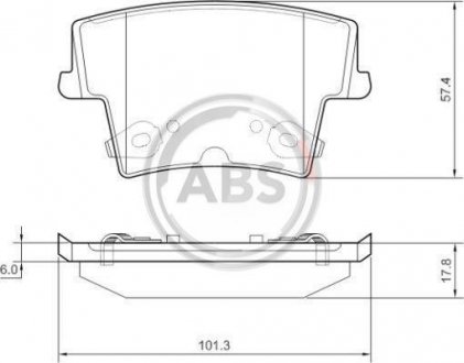 Гальмівні колодки, дискове гальмо (набір) A.B.S. A.B.S. 37512