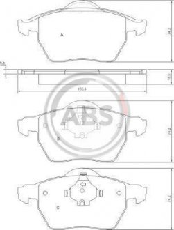 Тормозные колодки, дисковый тормоз (набор) A.B.S. A.B.S. 37514