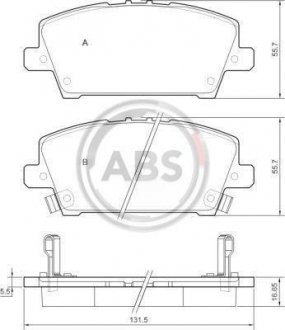 Гальмівні колодки, дискове гальмо (набір) A.B.S. A.B.S. 37529