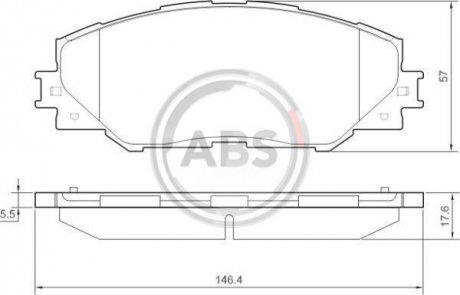 Гальмівні колодки, дискове гальмо (набір) A.B.S. A.B.S. 37543