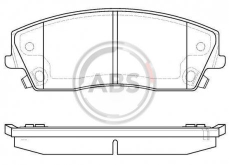 Тормозные колодки дисковые перед. Chysler 300 / Chrysler 300C / Dod A.B.S. A.B.S. 37609