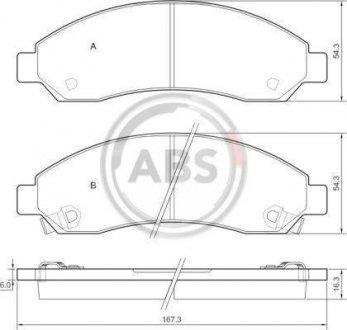 Гальмівні колодки, дискове гальмо (набір) A.B.S. A.B.S. 37654