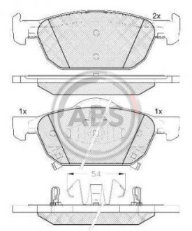 Колодки гальмівні перед.(механіка) Honda Accord 08- A.B.S. A.B.S. 37720