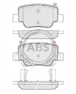 Комплект тормозных колодок, дисковый тормоз A.B.S. A.B.S. 37735