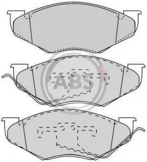 Тормозные колодки, дисковый тормоз (набор) A.B.S. A.B.S. 38416 (фото 1)