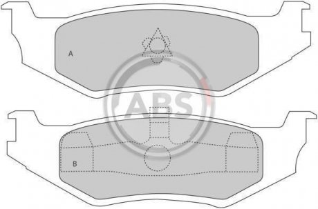 Гальмівні колодки, дискове гальмо (набір) A.B.S. A.B.S. 38512