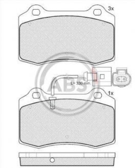 Тормозные колодки, дисковый тормоз (набор) A.B.S. A.B.S. 38592