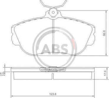 Тормозные колодки, дисковый тормоз (набор) A.B.S. A.B.S. 38601 (фото 1)