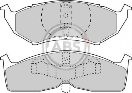 Гальмівні колодки, дискове гальмо (набір) A.B.S. A.B.S. 38730