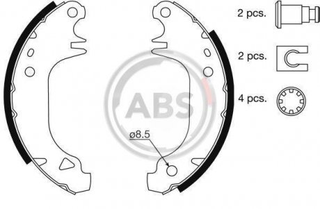 Комплект тормозных колодок A.B.S. A.B.S. 8311