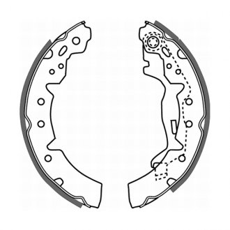Тормозные колодки, барабанные ABE C02063ABE
