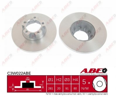 Тормозной диск ABE C3W022ABE