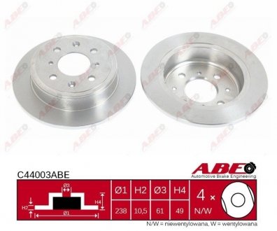 Тормозной диск ABE C44003ABE