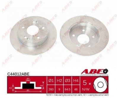 Диск тормозной ABE C44012ABE