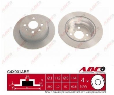 Тормозной диск ABE C4X001ABE