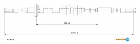 Трос сцепления ADRIAUTO 030119