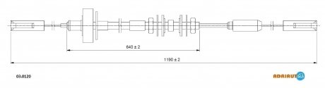 Трос сцепления ADRIAUTO 030120