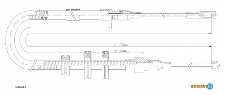 Трос ручного тормоза ADRIAUTO 030233