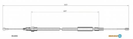 Трос ручного гальма ADRIAUTO 030255 (фото 1)