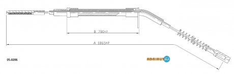 Трос ручного тормоза ADRIAUTO 050206