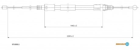 Трос ручного тормоза ADRIAUTO 0702021