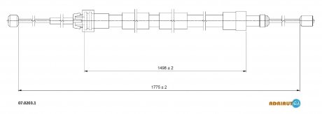 Трос ручного тормоза ADRIAUTO 0702031