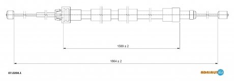 Трос ручного тормоза ADRIAUTO 0702041