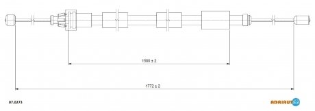 Трос ручного тормоза ADRIAUTO 070273