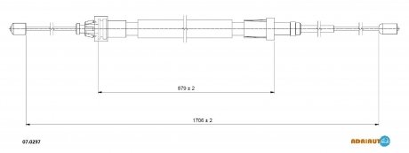Трос ручного тормоза ADRIAUTO 070297