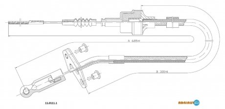 Трос, управление сцеплением ADRIAUTO 11.0111.1 (фото 1)