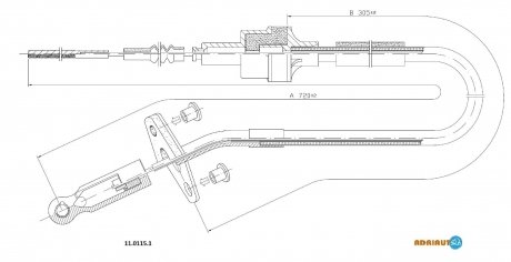 Трос сцепления ADRIAUTO 1101151 (фото 1)