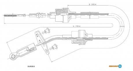 Трос, управление сцеплением ADRIAUTO 11.0122.1
