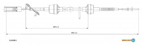 Трос, управление сцеплением ADRIAUTO 11.0128.1