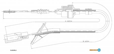 Тросик зчеплення ADRIAUTO 1101351 (фото 1)