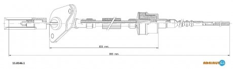 Трос, управление сцеплением ADRIAUTO 11.0146.1 (фото 1)