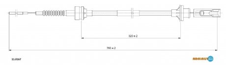 Трос сцепления ADRIAUTO 110167