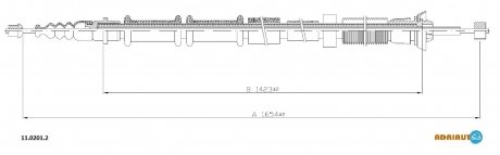 Тросик стояночного тормоза ADRIAUTO 1102012