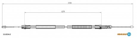 Трос гальмівний FIAT C8 all drum brakeLH-RH06-/Jumpy all drum brakeLH-RH06-/Ulysse all drum ADRIAUTO 1102142