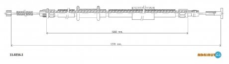 Тросик стояночного тормоза ADRIAUTO 1102161