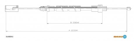 Трос ручного тормоза ADRIAUTO 1102231