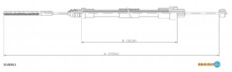 Трос ручного гальма ADRIAUTO 1102241