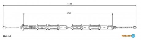 Трос остановочных тормозов ADRIAUTO 1102432
